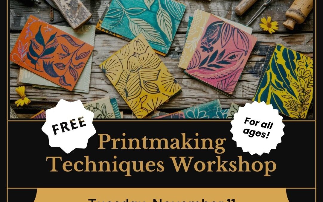FREE Community Art Class –  Printmaking Techniques: Foam Stamping